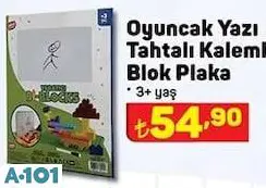 OYUNCAK YAZI TAHTALI KALEMLİ BLOK PLAKA OYUNCAK YAZI TAHTALI KALEMLİ BLOK PLAKA